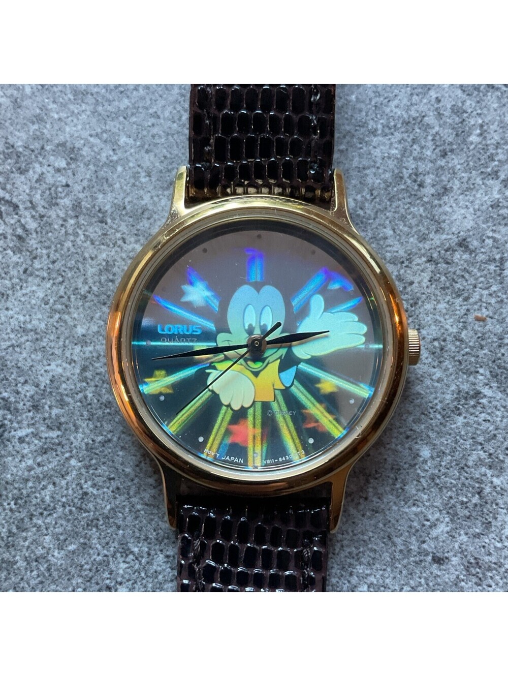 Lorus by Seiko V811-1130 Mickey Mouse Women’s Hologram Watch 28mm Case B-N